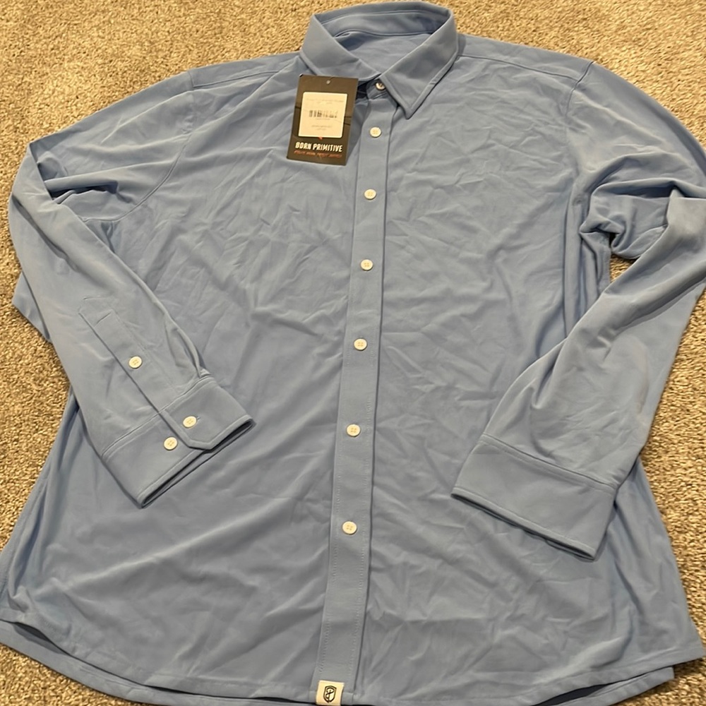 Born primitive long sleeve button down knit shirt XXXL